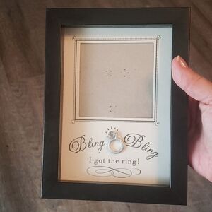 New View 5x7 shadowbox picture frame for engagement ring & photo